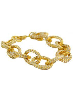 J. Crew rhinestone embellished chainlink bracelet #220-16